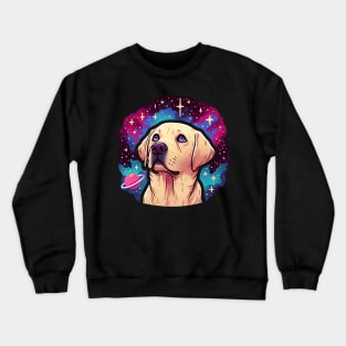 labrador retriever in the galaxy Crewneck Sweatshirt